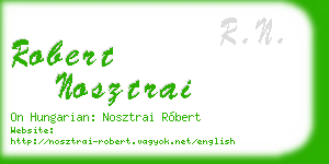 robert nosztrai business card