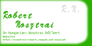 robert nosztrai business card
